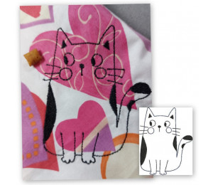 Stickdatei - Cute Doodle Cat 6 Appli